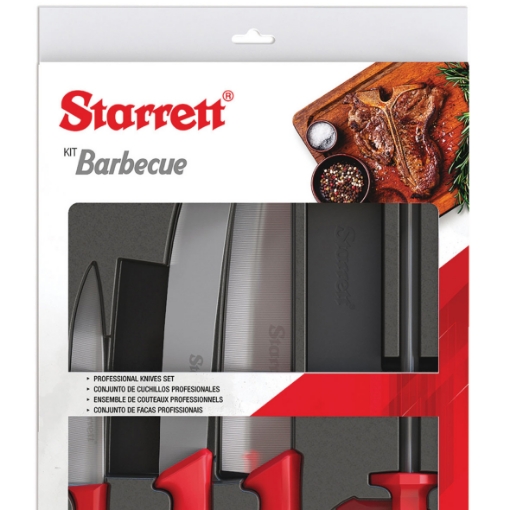 Picture of BKK-6R BARBECUE KNIFE SET RED